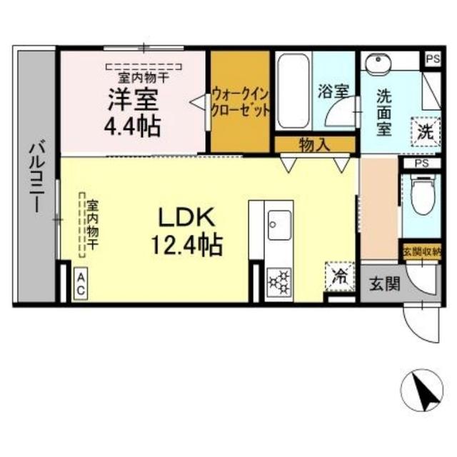 ル・カヴァリエ(1LDK/3階)の間取り写真