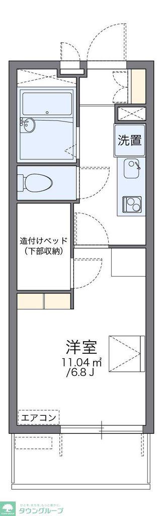 レオパレスKOIWAI(1K/3階)の間取り写真