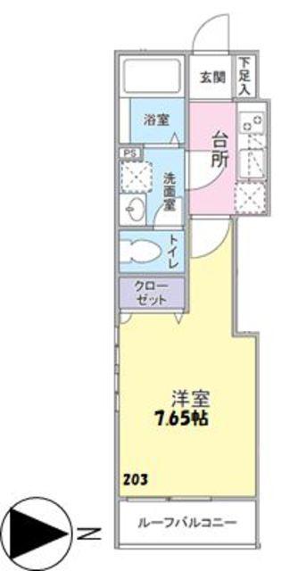 LA STELLA(1K/2階)の間取り写真