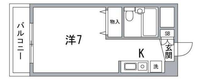 マリオン錦糸町(ワンルーム/5階)の間取り写真