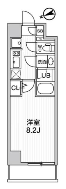 TASUKI RICHESSE KAMATA(1K/1階)の間取り写真