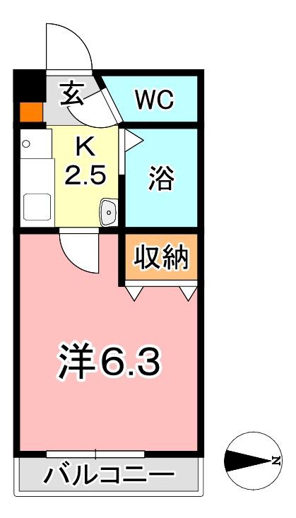 メゾン・ド・青山(1K/1階)の間取り写真