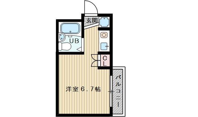 ESPRIME新大阪II(1K/3階)の間取り写真