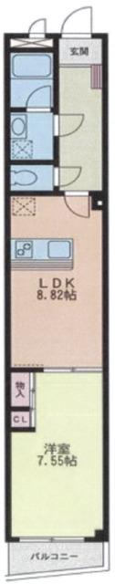 ユタカハイツIII(1LDK/1階)の間取り写真