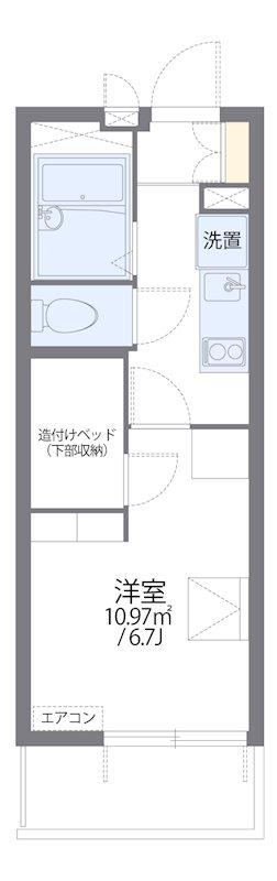 レオパレス椎の実3(1K/3階)の間取り写真