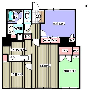 ヴィナシス金町タワーレジデンス(3LDK/17階)の間取り写真
