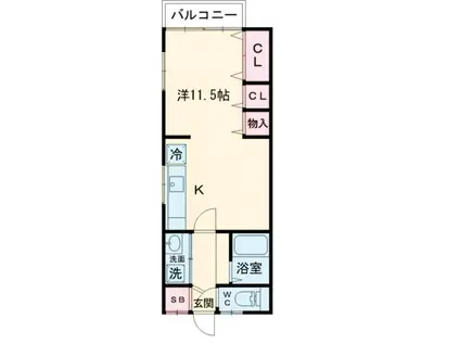 東桜荘(1K/1階)の間取り写真