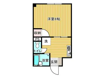 ハイツ中嶋(1K/2階)の間取り写真