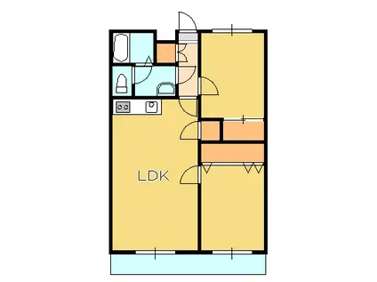 ハイマート穂積II(2LDK/1階)の間取り写真