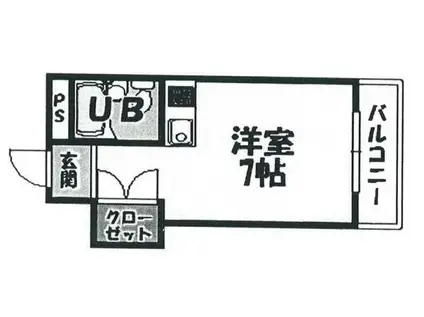 メゾン阪南(ワンルーム/5階)の間取り写真