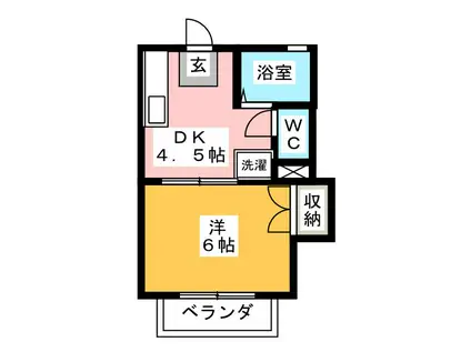 ラウム・ブリランテ(1DK/1階)の間取り写真