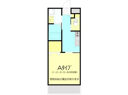 アクアテラス(1K/2階)の間取り写真