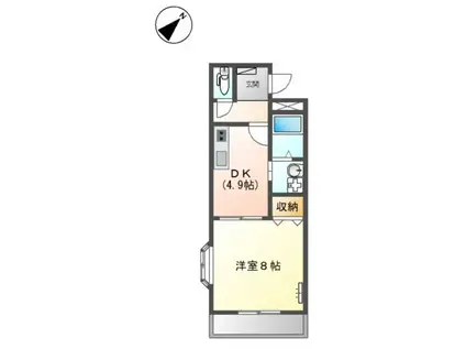 アートメゾン昭和(1DK/2階)の間取り写真