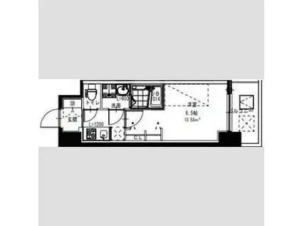 SーRESIDENCE小阪AZURE(1K/11階)の間取り写真