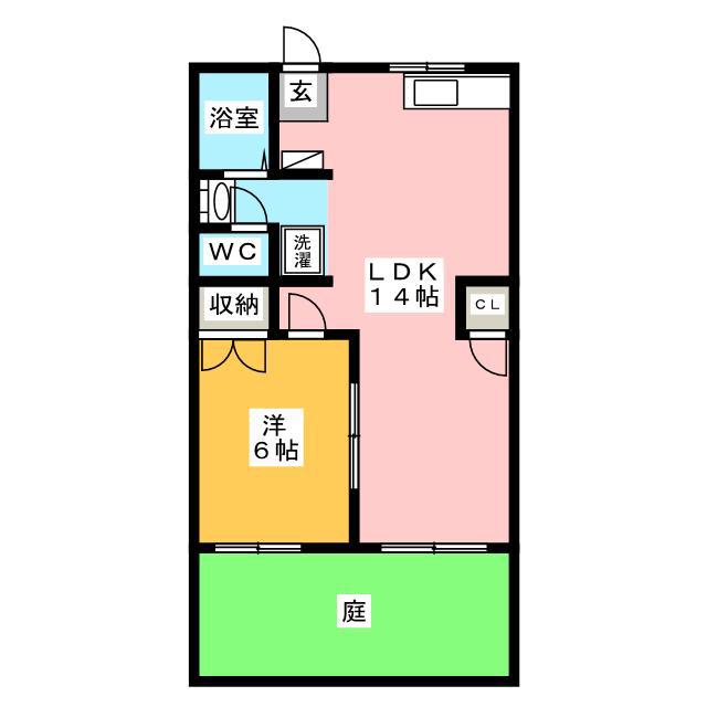 サニーコート天王(1LDK/1階)の間取り写真