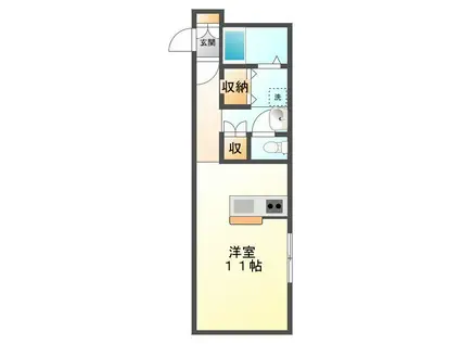 サンライトビル(ワンルーム/3階)の間取り写真