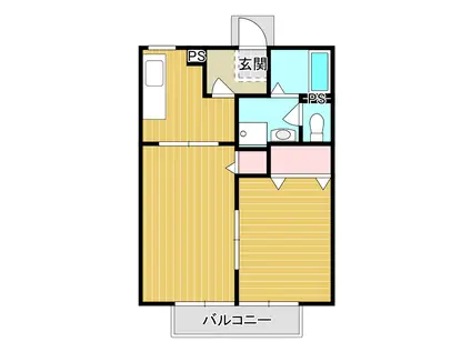 マックスロゼ A棟(2K/2階)の間取り写真