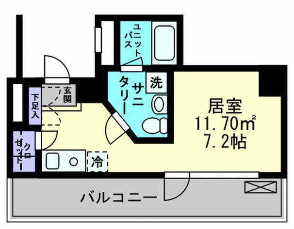アルファレガロ古新町(ワンルーム/5階)の間取り写真