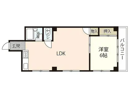 第3芳正ビル(1LDK/4階)の間取り写真