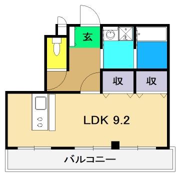メゾンSEI(1K/2階)の間取り写真