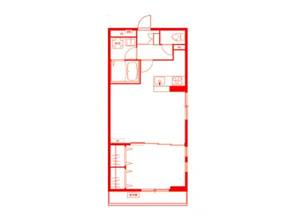 リブリ・FEEL-M湘南II(1LDK/2階)の間取り写真