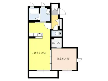 ブランエールI(1LDK/1階)の間取り写真