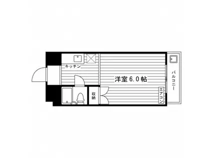 烏丸十条ビル(1K/4階)の間取り写真