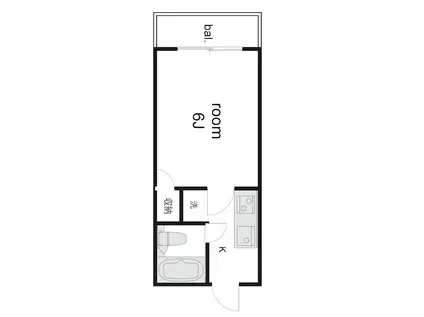 ヴィラ・プレステージ(1K/1階)の間取り写真