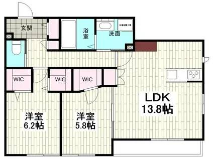 メゾン湘南江の島(2LDK/2階)の間取り写真