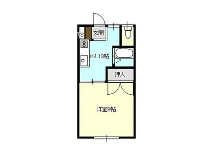 マトリョーシカ(1K/2階)の間取り写真