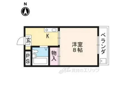 ハイツ華園(1K/1階)の間取り写真