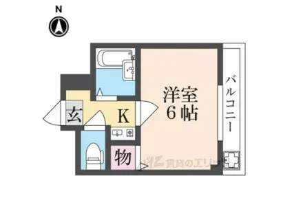 ラックハウス(1K/2階)の間取り写真