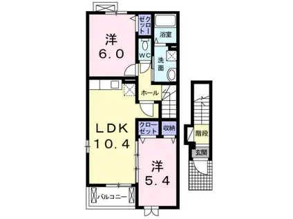 グッドライフ(2LDK/2階)の間取り写真