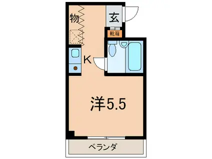 メゾン栄光園(1K/1階)の間取り写真