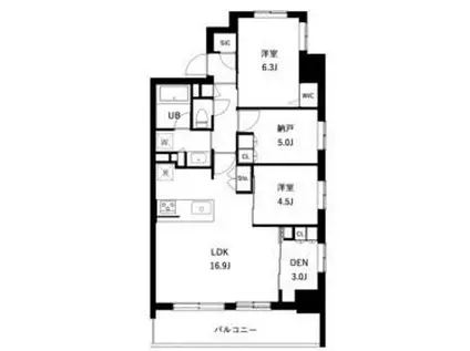 アーバンパーク立石(2SLDK/7階)の間取り写真