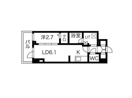 シーズンフラッツ高田馬場リバーサイド(1LDK/3階)の間取り写真