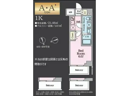 HYS TODA MAXIV(1K/4階)の間取り写真