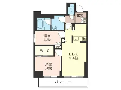 グレースメゾン神保町(2LDK/4階)の間取り写真