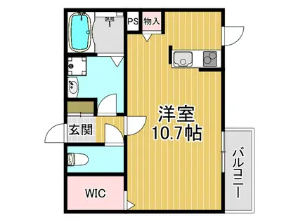 ステュディオラヴニル(ワンルーム/3階)の間取り写真