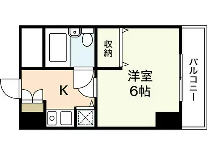 K・アルカディア(1K/4階)の間取り写真