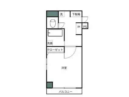 プレール三田(1K/5階)の間取り写真