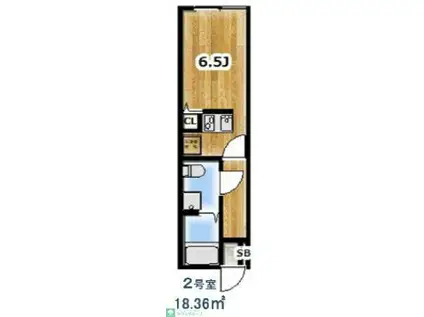 AMBITION霞ヶ関(ワンルーム/3階)の間取り写真