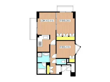 KDXレジデンス杉並方南町 J(2LDK/1階)の間取り写真