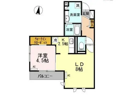 セジュールトリニテⅡ(1LDK/3階)の間取り写真