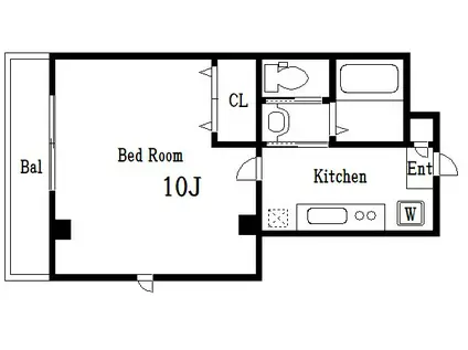 都営新宿線 船堀駅 徒歩18分 3階建 築20年(1K/3階)の間取り写真
