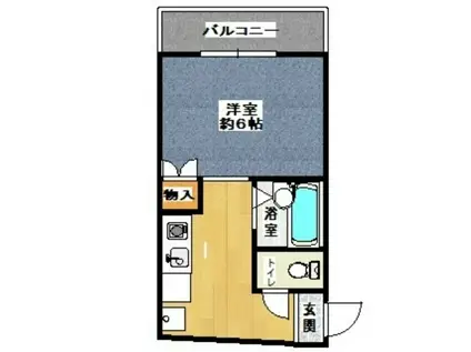 ラポール千里山(1K/3階)の間取り写真