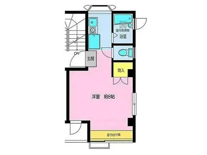 リバティー1(ワンルーム/2階)の間取り写真