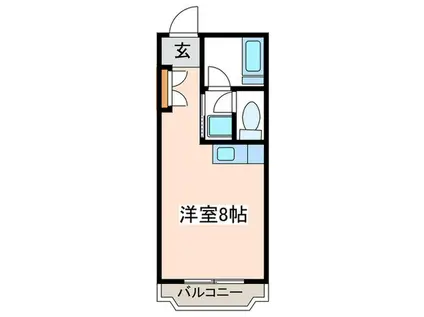 ヴァンベール植田(ワンルーム/4階)の間取り写真