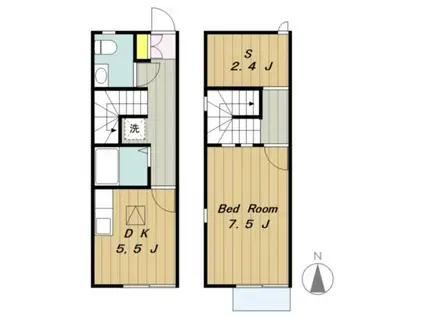 ルイ・トキワ(1SDK/1階)の間取り写真