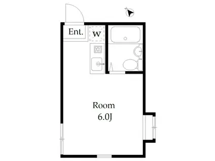 メゾン・プルミエール(ワンルーム/1階)の間取り写真